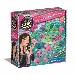 Детский набор украшений Clementoni Crazy Chic Set - Colorful Charms, набор подвесок и бусин для творчества