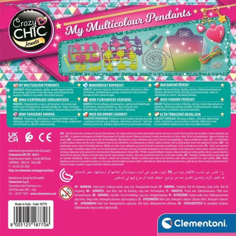 Clementoni Crazy Chic Set - Colorful Charms rotu komplekts Photo 3