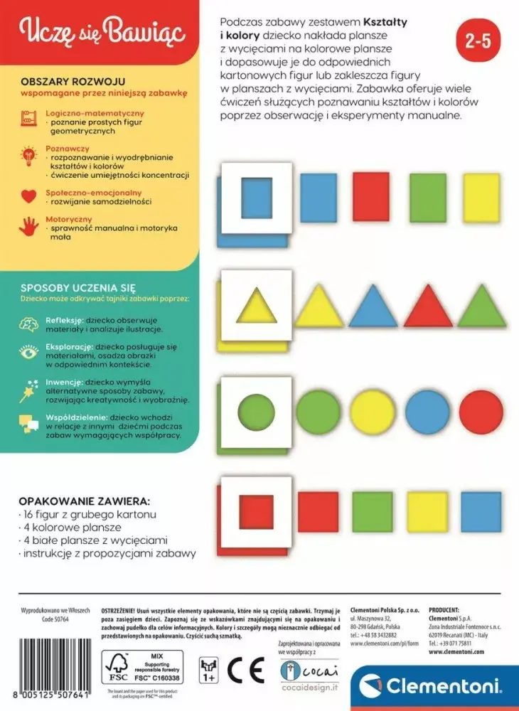 Clementoni Puzzles Shapes and colors обучающая пoзл Photo 3