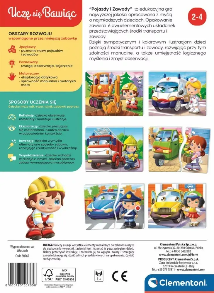 Clementoni Vehicles and Competition puzļu komplekts Photo 3