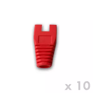 Кожухи для RJ45 разъёмов DATACOM 4344, красные, упаковка 10 шт.