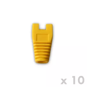 RJ45 aizsargpārsegi DATACOM 4346 dzelteni, priekš RJ45 savienotājiem, 10 gab.
