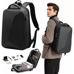Antipazudību klēpjdatora mugursoma Mozos PM37 ar USB portu, ietilpība 20–32L, saderīga ar TSA