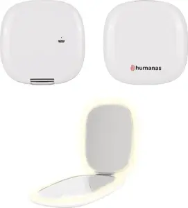 Svari Humanas HS-PM01 balti — kompakti digitālie vannas istabas svari