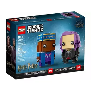 LEGO BrickHeadz collectible figures Kingsley Shacklebolt & Nymphadora Tonks 40618, set of 2 buildable characters