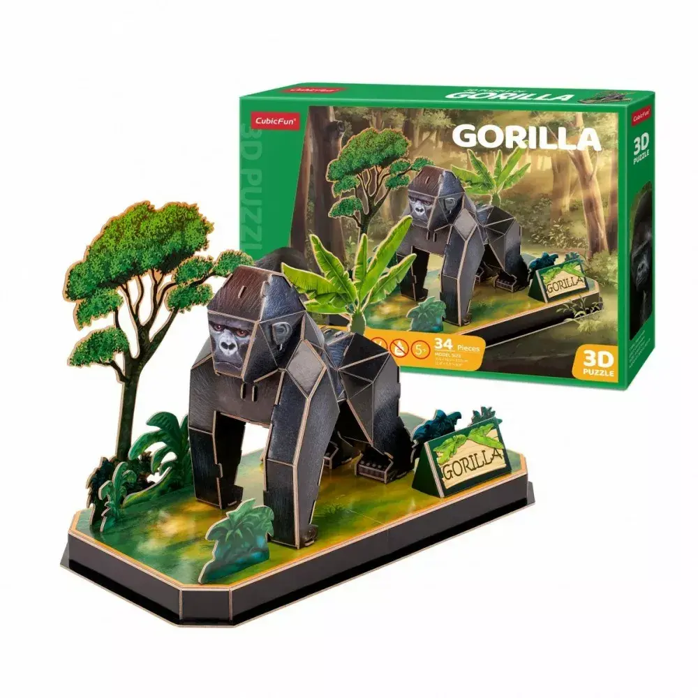 cubicfun 3D Puzzle Gorilla — cardboard model Photo 2