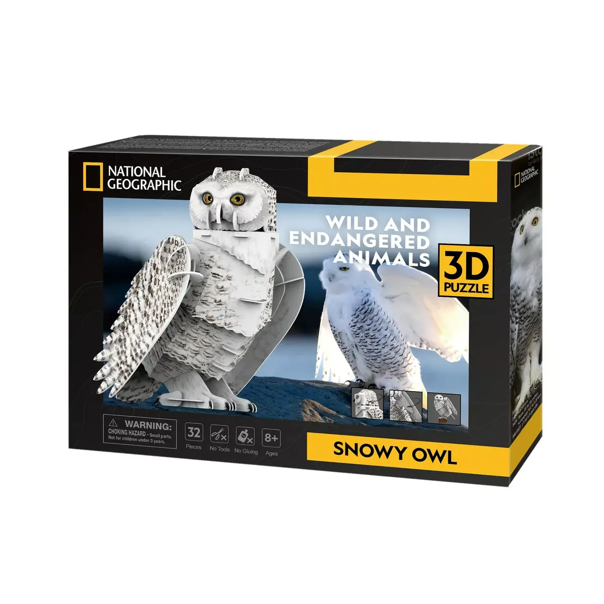 3D Puzzle CubicFun NG Snow Owl Photo 3