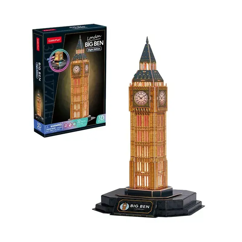 3D puzls Cubicfun Big Ben Night Edition LED 306-L537H Photo 2
