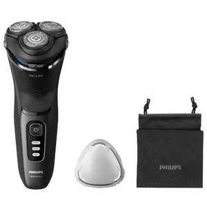 Philips 3000 series S3244/12 Электрическая бритва Wet & Dry роторная система лезвий PowerCut аккумулятор черный
