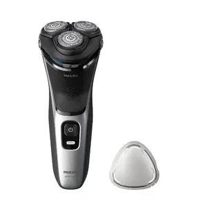 Philips 3000 series Shaver S3143/00 Wet & Dry Elektriskais skuveklis Rotējošais skuveklis PowerCut asmeņu sistēma Melns, Sudraba Akumulators