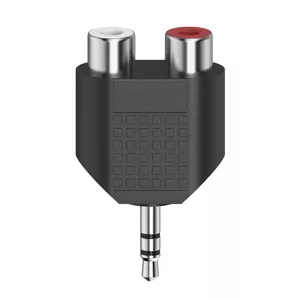 Hama 00205187 Переходник 3.5mm на 2 x RCA Черный Серебристый