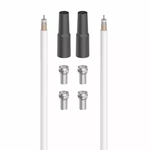Coaxial Cable Hama 00205043 40 m White Connector 1 Coaxial Connector 2 Coaxial
