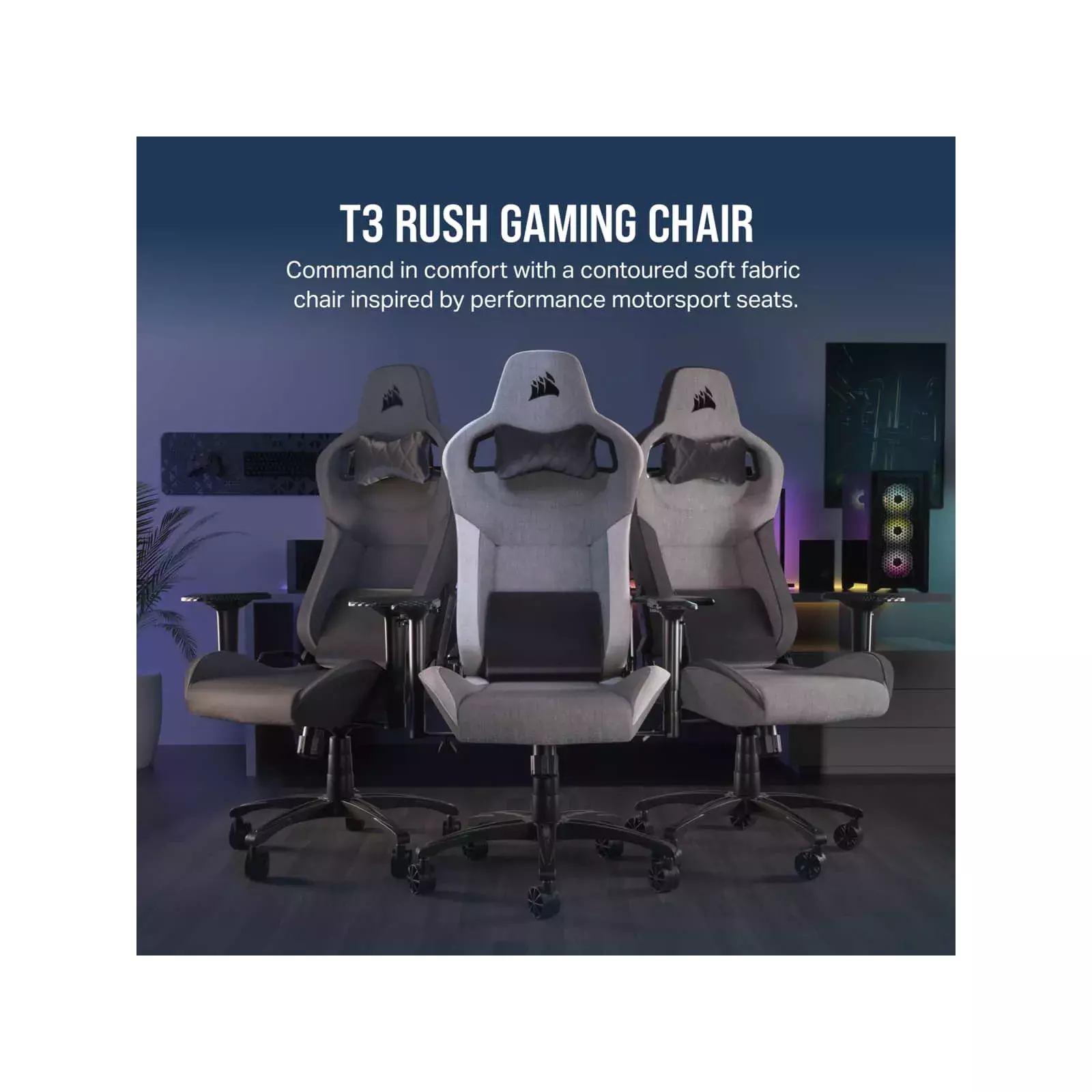 Corsair T3 Rush Gaming Chair Available Now For Gamers
