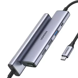 Ugreen 15495 dokstacija Vadu USB 3.2 Gen 1 (3.1 Gen 1) Type-C Pelēks