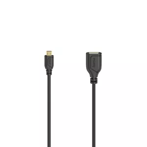 Hama Flexi-Slim USB cable USB 2.0 0.15 m Micro-USB A USB A Black
