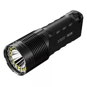 Tactical flashlight Nitecore TM20K — 19 LEDs, 20,000 lm, USB rechargeable 4800 mAh, aluminium, waterproof 2 m, shockproof 1 m, 422 g, black