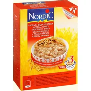 Pārslas Nordic četru graudu, 600 g iepakojums