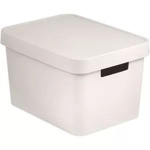 Storage box with lid Curver Infinity Recycled 17L 36×27×22 cm white