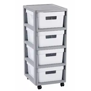 Storage Cart Curver Infinity 4 x 10 L with Four Drawers