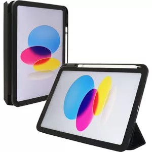 Folio case jt berlin for Apple iPad 10.9 (2022) — black transparent