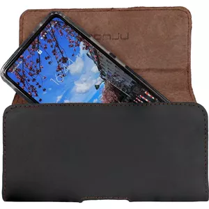 Поясная сумка honju Horizon Glattleder Samsung XL Black — кожаная сумка на пояс для устройств Samsung XL