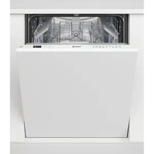 Pilnībā iebūvējama trauku mazgājamā mašīna Indesit D2I HD524 A ar 14 trauku komplektiem, E energoefektivitātes klasi, 44 dB trokšņa līmeni un 9.5 L ūdens patēriņu