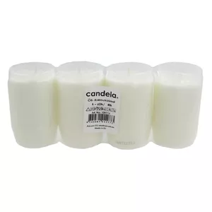 Grave candles oil set of 4, burning time ~60h, white 