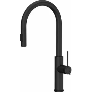 Кухонный смеситель QUADRON Jennifer Q Line Slim SteelQ напольный черный, модель 3623510_BLM