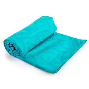 Towel SPOKEY MANDALA 80 x 160 cm — patterned rectangular beach towel, blue