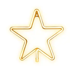 Forever Light Neon LED CHRISTMAS PENTASTAR FLNE22 Light Decoration Figure Warm White Battery and USB Powered Plastic