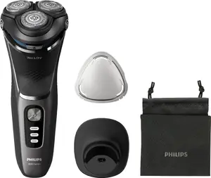 Электрическая бритва Philips S3343/13 для сухого и влажного бритья с системой лезвий PowerCut 5D гибкими головками триммером черная и хромированная