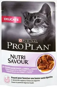 Влажный корм для кошек Purina Pro Plan Cat Delicate — индейка, пауч 85 г