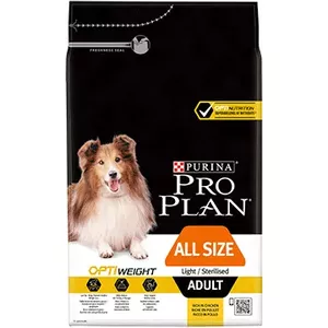 Purina Pro Plan All Sizes Adult Light/Sterilised 14 kg Vistas gaļa
