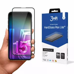 Защитное стекло 3MK HardGlass Max Lite для iPhone 15 Pro