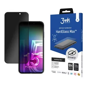 3MK HardGlass Max Privacy ekrāna aizsargs iPhone 15 Pro