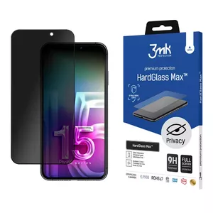 3MK HardGlass Max Privacy Защитное стекло для iPhone 15 Pro Max