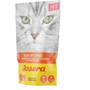 Влажный корм для кошек JOSERA 30001650 — Взрослые, курица и шпинат, беззерновой, 85 г саше