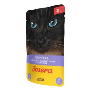 Влажный корм для кошек JOSERA Chicken fillet with veal 70 г — взрослые, 79% влаги, 12.1% белка