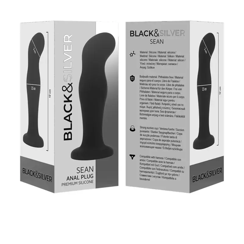 Анальная пробка black&silver SEAN Premium силикон Photo 6