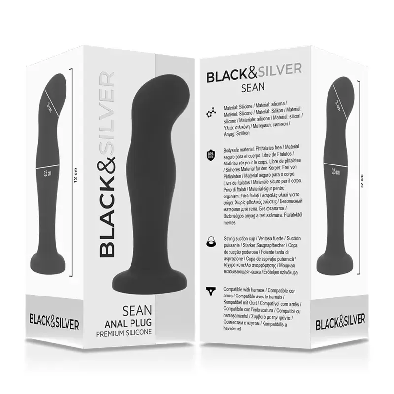 Анальная пробка black&silver SEAN Premium силикон Photo 7