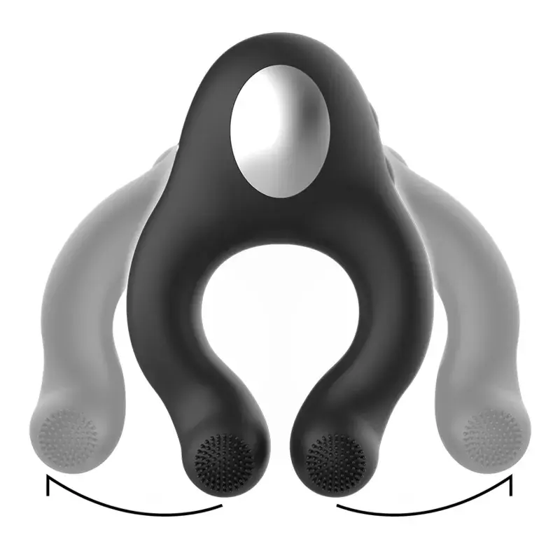 Силиконовое виброкольцо black&silver D-234388 Photo 4