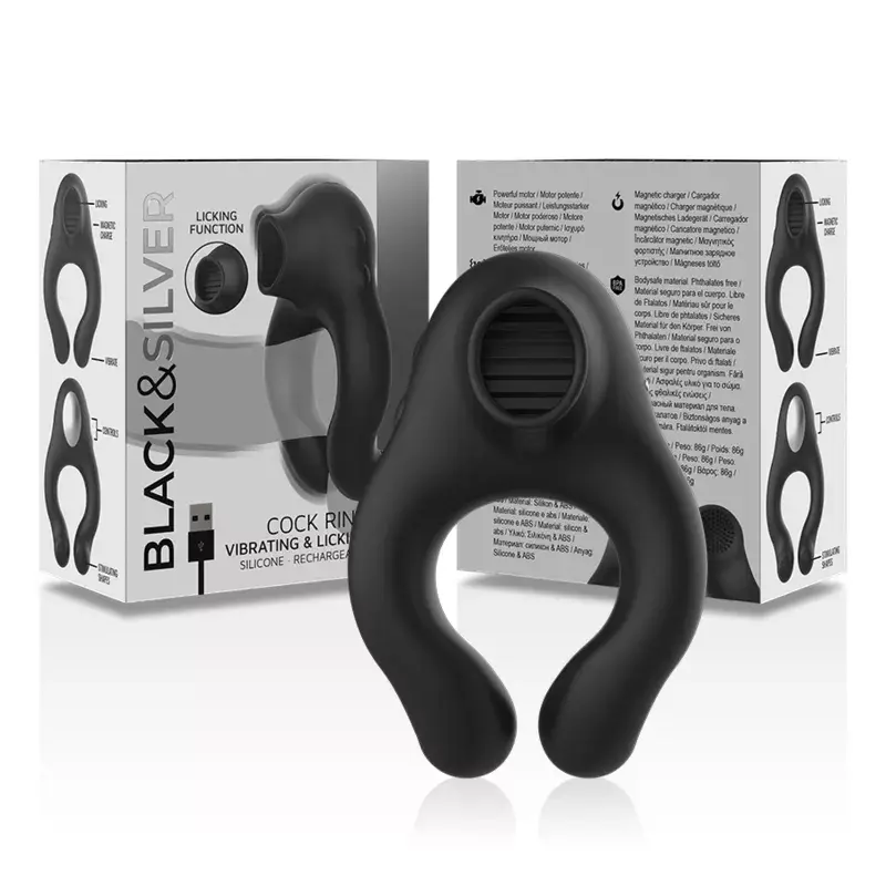 Силиконовое виброкольцо black&silver D-234388 Photo 6
