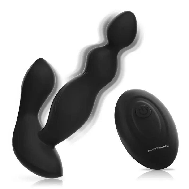 black&silver CORA силиконовый страпон с пультом Photo 4