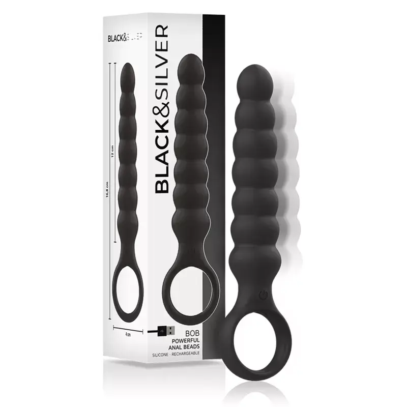 black&silver BOB Powerful Anal Beads силикон Photo 2