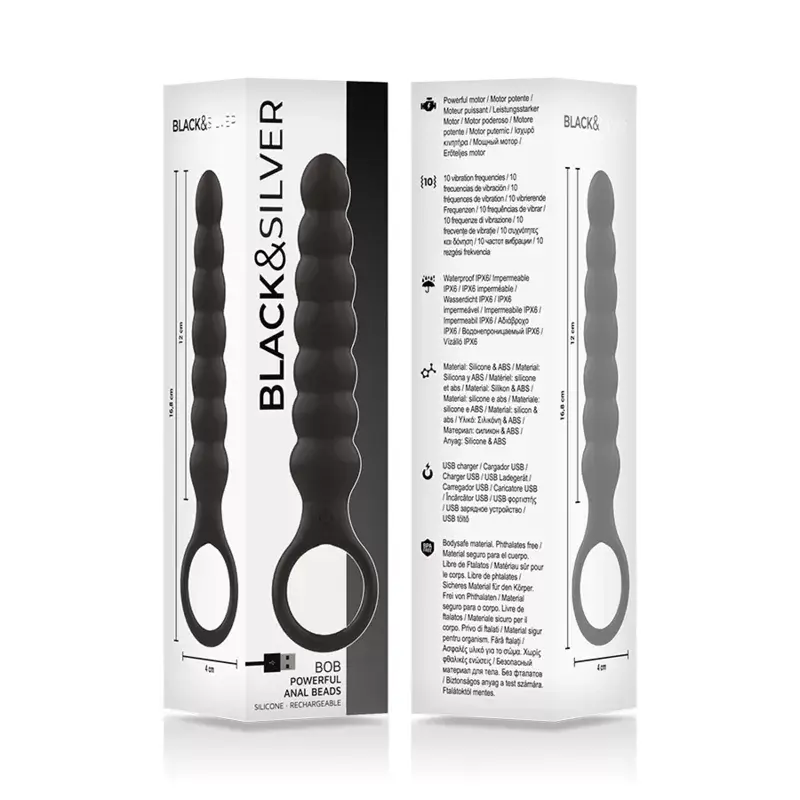 black&silver BOB Powerful Anal Beads силикон Photo 6