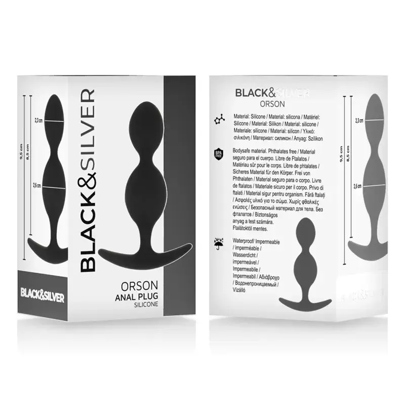 Анальные бусы black&silver ORSON Photo 5