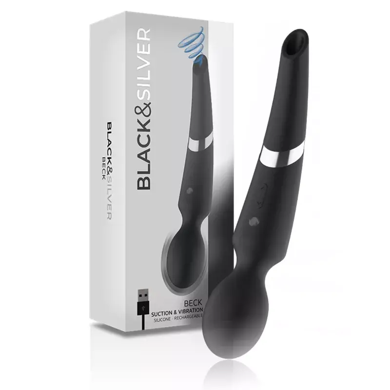 black&silver BECK BLACK rechargeable silicone massager Photo 2