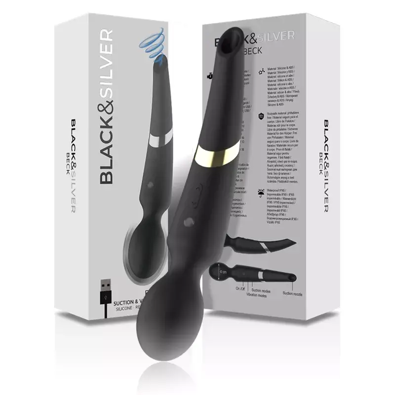 black&silver BECK BLACK rechargeable silicone massager Photo 7