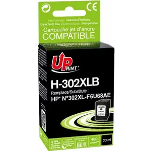 Ink cartridge Uprint H-302XLB compatible T3AZUR — Black, 20 ml, 480 pages, 1 pc