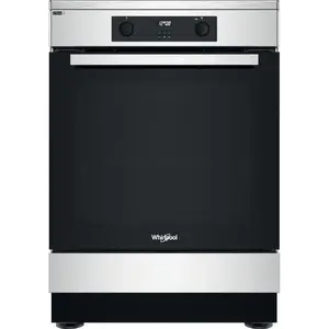 Brīvi stāvoša plīts WHIRLPOOL WS68IQ8CCXT/E — indukcijas virsma 4 zonu, nerūsējošais tērauds, 600 mm, 9200 W